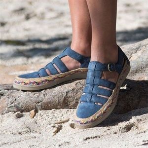 Born 8.5 Cidra Strappy Flat Espadrille Sandal EUC